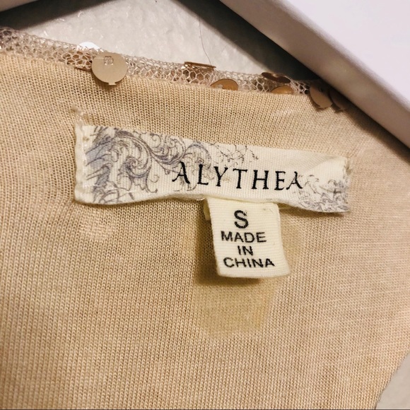 ALYTHEA Gold Sequin Racer Back Tank Top - Picture 3 of 6